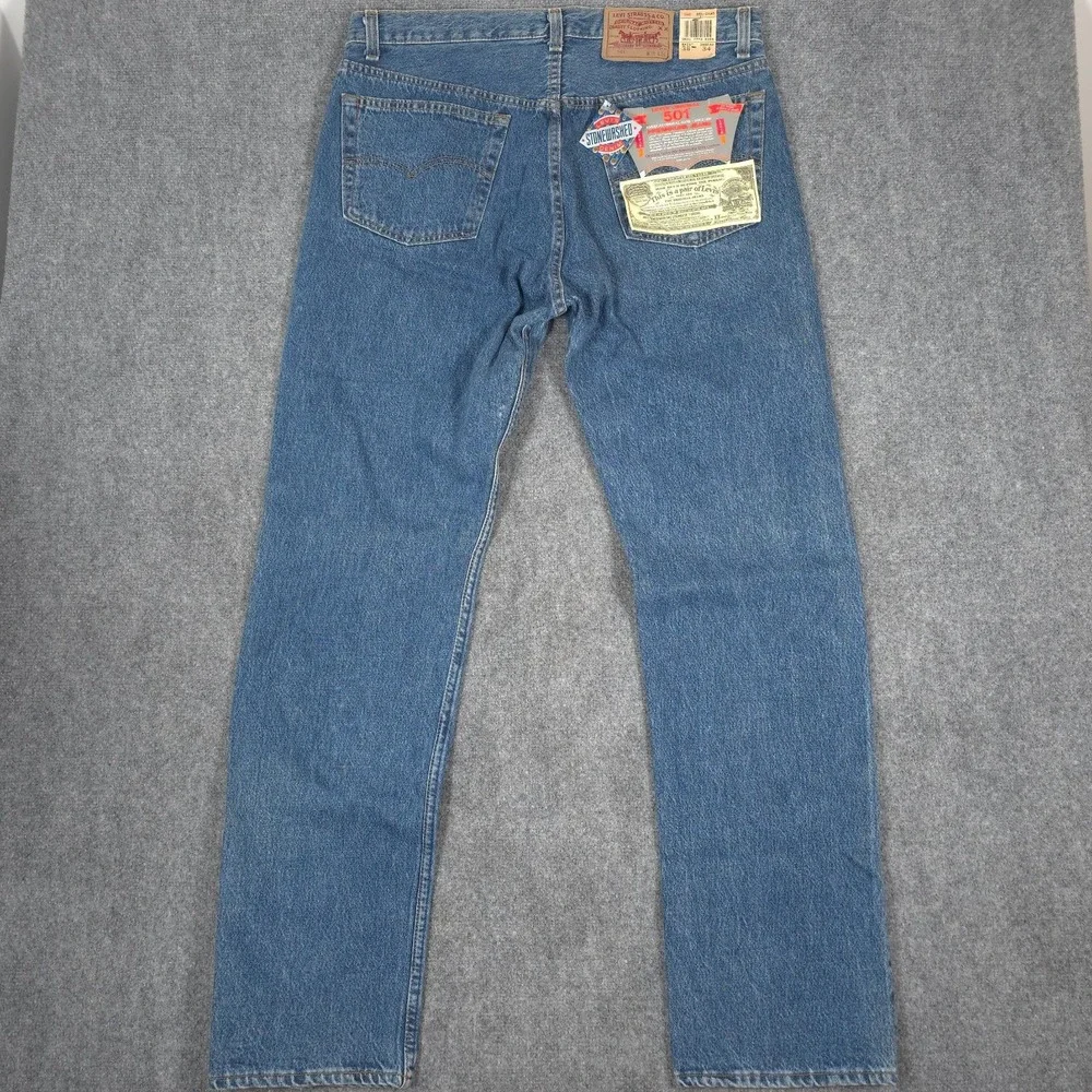 NWT VTG Levis 501 Jeans Mens 38x34 Straight Leg Button Fly USA Preshrunk 80s